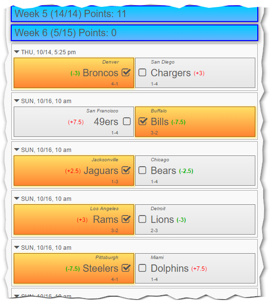 pick em league predictions nfl